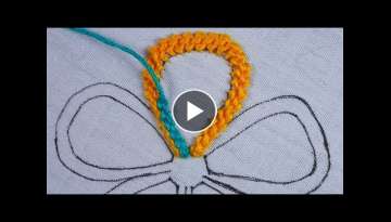hand embroidery new double braid stitch elegant flower design needle work with 6 layer thread