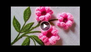 Beautiful Rose Flower Embroidery / Flower Embroidery Tutorial for Beginners