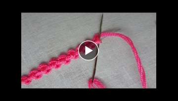 Basic hand embroidery tutorial / palestrina double knot stitch / twilling embroidery stitch