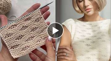 Beautiful simple double-sided knitting pattern based on garter stitch
