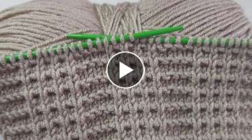 Simple explanation of the knitting pattern with two knitting needles