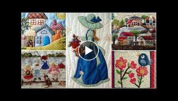 Amazing and classy quilted patchwork quilt design / thread work design by pop up fashion