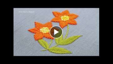 Hand Embroidery / Bullion Flower Stitch Embroidery / Beautiful Hand Embroidery