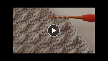 Super Easy crochet baby blanket 3D spike pattern for beginners / Trend Crochet Blanket Pattern