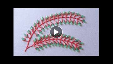 Hand Embroidery / Back Stitch with Bead Work / Hand Embroidery Designs #32