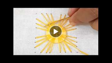 Hand Embroidery / Amazing Button Flower Trick,Make Beautiful Flower With Multi Hand Stitch / Sew...