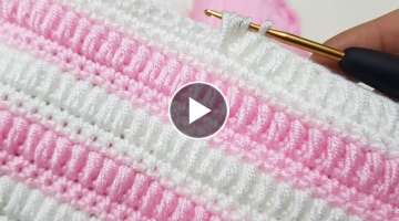 Very beautiful easy crochet baby blanket knitting pattern