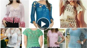 Women's Fashion Blouse Dress / Boho Crochet Top Vest