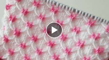 Very nice two needle ribbon knitting pattern