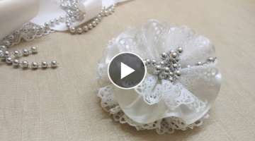 DIY Ribbon Flowers / How to Make a Ribbon Flower for Event Decoration