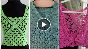 New And Glamorous Crochet Knit Breeze blouse top shirts Design / Fashion Designers