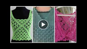 New And Glamorous Crochet Knit Breeze blouse top shirts Design / Fashion Designers