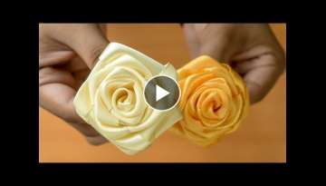Realistic and Super Easy Ribbon Roses / Wedding DIY Flowers