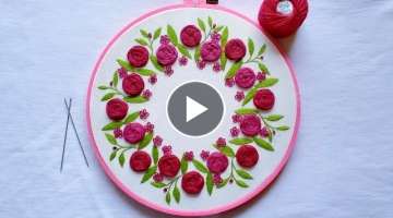 Beginner Rose Processing Tutorial / Hand Embroidery Tutorial
