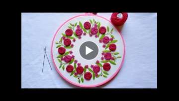 Beginner Rose Processing Tutorial / Hand Embroidery Tutorial