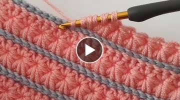 Super Easy crochet baby blanket pattern for beginners / Trend 3D Crochet Blanket Knitting Pattern