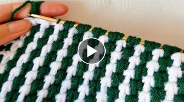 Super Easy Tunisian Knitting crochet baby blanket...