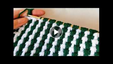 Super Easy Tunisian Knitting crochet baby blanket...