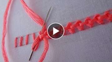 basic hand embroidery / Raised Chain Stitch Band
