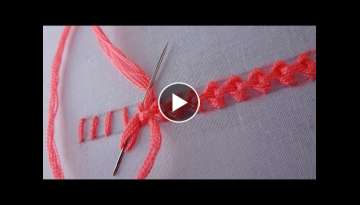 basic hand embroidery / Raised Chain Stitch Band
