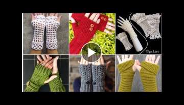 2021 Latest Models Newest Modern Knitting Gloves / Crochet Lace