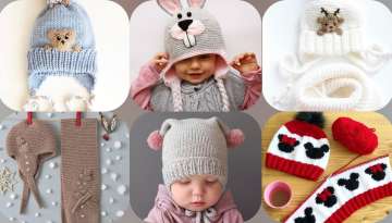 Knitted hat models for babies