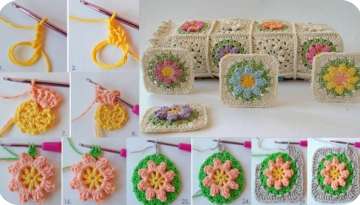 Making flower pattern baby blankets