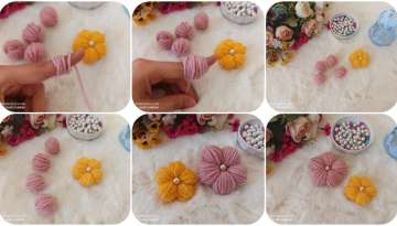 Amazing Wool Flower Craft Ideas by Finger