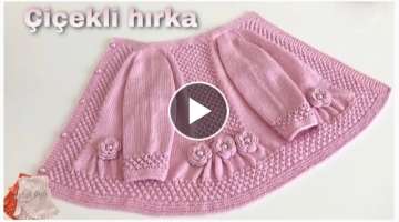 Floral cardigan / baby knit cardigan making - baby knitting / cardigan patterns / girl's cardigan...