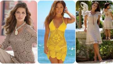 Models of knitted dresses for summer women
