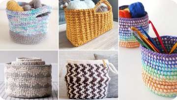 Large crochet baskets for your home