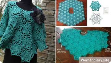 Crochet blouses with an illustrated example
