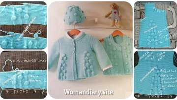 Bon Bon Candy Knitting Baby Cardigan Model Preparation
