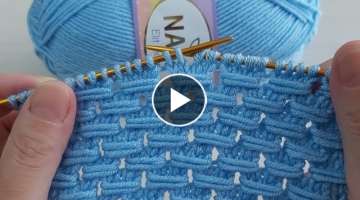 Kolay iki şiş örgü model anlatımı / crochet knitting
