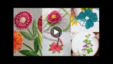 the most beautiful hand embroidered flower designs with different threads