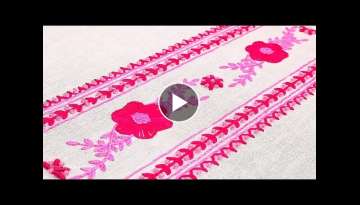 Hand embroidery for dress edge / Wonderful hem design / Easy sewing, craft