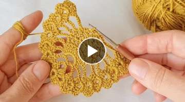 Gorgeous knitted crochet lace ornament pattern