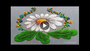 Dashing Hand Embroidery Flower Design / Raw Hand Embroidery Tips-Tricks