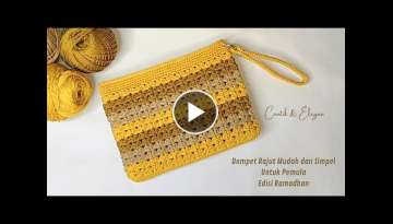 Easy and Simple V Cluster Pattern Knitting Wallet for Beginners / Crochet Wallet for Beginners