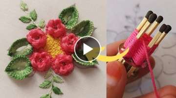 flower with easy trick|super easy hand embroidery