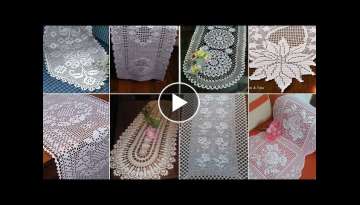 50 Pieces: Dowry Crochet White Lace Runner Swatches / Plachet Runner Lace Models