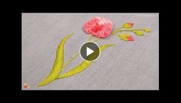 Cute Wild Flower Hand Making Embroidery for Beginners / Hand Embroidery flower with Cotton thread