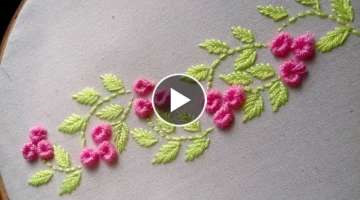 Hand Embroidery / brazilian stitch border design