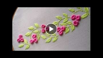 Hand Embroidery / brazilian stitch border design