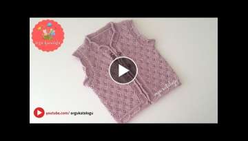 BABY GIRLS LAVENDER VEST / Easy to knit baby vest models