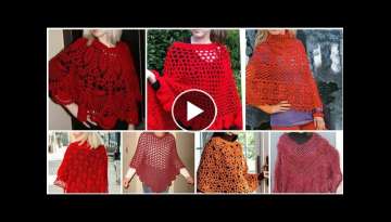 Trendy Designer Cotton yarn Cape Shawls Design / Boho Crochet Knitting Woolen Shawls for girls