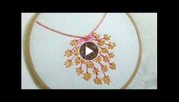 Small Flower V Neck Hand Embroidery Design