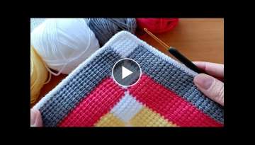 Very easy Tunisian knit baby blanket