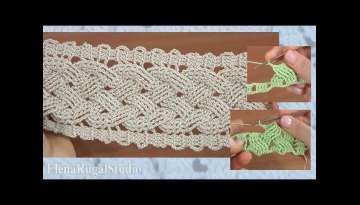 Step-by-Step Crochet Wide Cable Pattern 1