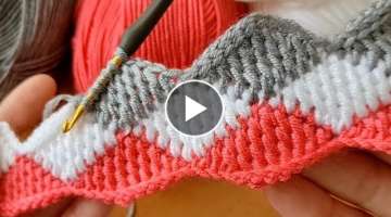 Super Easy Tunisian Knitting / Crochet baby blanket
